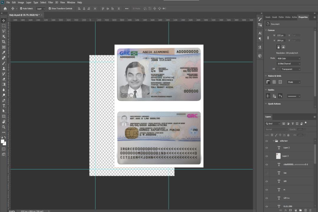 Permis de séjour en Grèce template